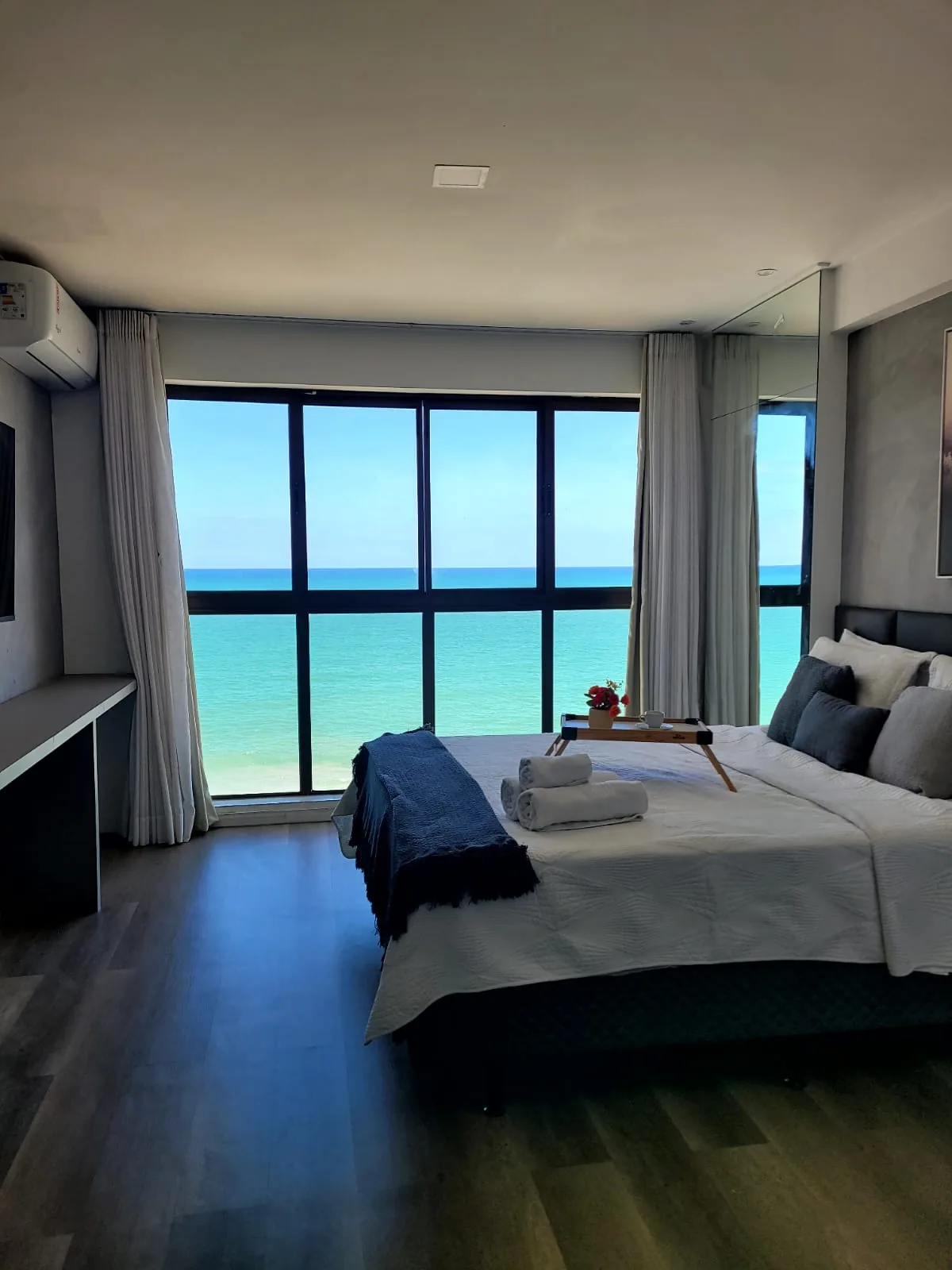 Cama de frente para o mar